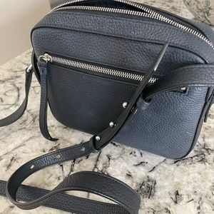 Allsaints captain square leather crossbody